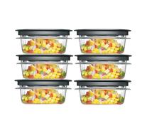 Utensilux Rubbermaid Premier - Juego de almacenamiento de alimentos flexible y sellado de 5 tazas, 3 recipientes Tritan, 3 tapas flexibles y sell