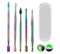 UTER 5 PIEZAS Herramientas para Esculpir Arcoíris y un Recipiente de Silicona de 3 ml para Esculpir, Modelar, Raspar, Dar Forma