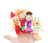 Uterui 4 Marionetas de Dedo, Mini Figuras de muñecas para niñas, Juguete para Juegos de rol y narración de Cuentos, Marionetas de Dedo realistas
