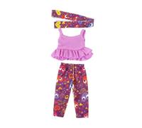 Uterui Ropa para muñeca Americana de 18 pulgadas/46 cm: Conjunto de Top sin Mangas con Diadema y Pantalones (Accesorio de Disfraz #E)
