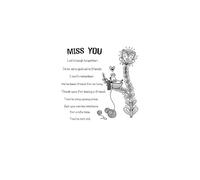 Uterui Sellos de Silicona Transparentes Te extraño para Tarjetas, Manualidades, álbumes de Recortes, Diarios fotográficos y decoración de álbumes