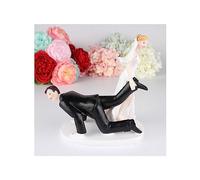 Uteruik Divertidas figuras de decoración para tartas de novia y novio, estatua de pareja, decoración de pastel de boda, aniversario, compromiso