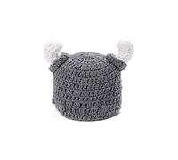 Uteruik - Gorro de ganchillo para recién nacido, hecho a mano, diseño de cuernos vikingos
