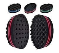 Uteruik Magic Twist and Curl Sponge Brush Coil Wave para Cabello Natural, Big Holes Barber Hair Hair Brush Sponge Dreads Locking Afro Curl Coil Wave Hair Care Tool Pack de 2