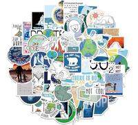 Uteruik Pegatina Impermeable para Cambio climático Global, Paquete de Pegatinas de Graffiti para Ordenador portátil, Botellas de Agua, monopatín, Maleta, Motocicleta, Guitarra, decoración, 50 Piezas