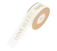 Uteruik Rollo de Cinta de Raso con Estampado Love Is Eternal para Envolver Regalos Florales para Bodas, Hacer Lazos de Costura, proyectos de Manualidades (#D)