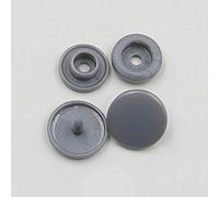 Uteruik T5 Botones de plástico de Botones a presión - KAM Kit de iniciación para Ropa, 100 Juegos (Gris)