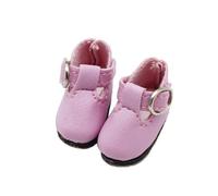 Uteruik Zapatos de Cuero con Hebilla para muñeca Blythe Momoko AZONE a Escala 1/6, Zapatos Casuales, Accesorio de Disfraz, 2,8 x 1,2 cm (#B)