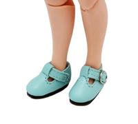 Uteruik Zapatos de Cuero con Hebilla para muñeca Blythe Momoko AZONE a Escala 1/6, Zapatos Casuales, Accesorio de Disfraz, 2,8 x 1,2 cm (#E)