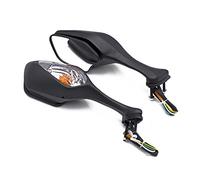 UTEXAMROL Espejo retrovisor for Motocicleta, Espejos Laterales con señal de Giro LED, Accesorios Plegables for Motocicleta, compatibles con CBR1000RR 2008-2012 VFR1200(Clear-Fold)