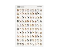 UTGN Póster de 100 razas de perros para pared, 50 x 75 cm