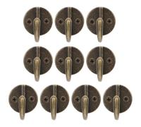 UTHCLO 10 Ganchos de Aleación de Zinc Estilo Vintage Gancho Redondo para Sombreros y Abrigos Resistente y Antioxidante Paquete de 10 Piezas para Organización en Hogar y Baño
