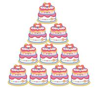 UTHCLO 10 Piezas Bolsas de Obsequio para Fiestas Infantiles 10 Unidades 23X10 CM con Base Resellable y Asas de Plástico Diseño Pastel Rosa para Cumpleaños y Jardín de Infantes