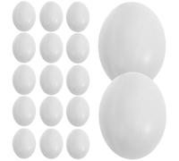 UTHCLO 10 Piezas de Huevos de Pájaro de Plástico Blancos para Munia y Budgerigar, Accesorio para Puesta de Aves Que Aumenta la Producción y Controla la Incubación