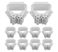 UTHCLO 10 Piezas Sujeta Escobas Pared Colgadores Pared Para Escoba Mop Broom Holder Pinzas Para Trapeador Colgador Organizador White