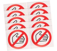 UTHCLO 10 piezas Unidades Pegatinas Autoadhesivas Señal de Advertencia No Tocar Etiqueta de Seguridad para Maquinaria Fábricas y Obras