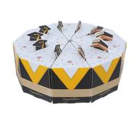 UTHCLO 10 Unidades Caja de Obsequio Plegable de Papel Triangular Diseño de Gorro de Graduación para Fiesta, sin Pegamento y Fácil de Montar, Adecuado para Dulces y Recuerdos