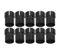 UTHCLO 10 Unidades Casquillo Amortiguador de Plástico Negro para Soporte de Micrófono E Instrumento, Resistente al Desgaste Reemplazo Inmediato Estructura Dividida y Manga Corta