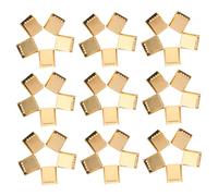 UTHCLO 100 Piezas Clips de Metal para Cintas y Cuerdas Abrazaderas Antideslizantes de Cobre con Acabado Suave Accesorios Compactos y Ligeros para Manualidades DIY Camping y Senderismo