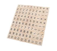 UTHCLO 100 Piezas Fichas Números Madera Pequeñas Símbolos Educativos para Manualidades y Enseñanza Matemática DIY Juguetes Aprendizaje Infantil