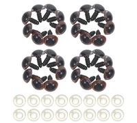 UTHCLO 100 Unidades de Seguridad de Plástico Ajuste y Fácil Mantenimiento Marrón con Arandelas para Muñecos y de Peluche para Proyectos de Ganchillo y Manualidades