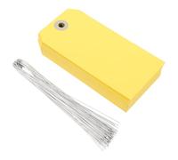 UTHCLO 100 Unidades Etiquetas en Clasificación Maletas en con Papel para Amarillo de Alambre Reforzado, para Sistema Logístico y Reducción de Errores