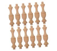 UTHCLO 12 Piezas Balaustres de Madera Pilares Decorativos Europeo para Interiores y Exteriores Accesorios para Muebles y Decoración de Armarios
