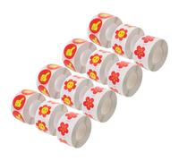 UTHCLO 12 Rollos Pegatinas de Recompensa con Diseño de Flores Adhesivas y Motivadoras para Aula de Jardín de Infancia con Estrellas y Pulgar Arriba Incentivos para Eventos Escolares