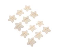 UTHCLO 12piezas Tarjetas De Madera Para Bebés Forma De Estrella Discos Doble Cara Para Celebrar Meses Accesorios Fotográficos Para Anuncios De Nacimiento Shower y De Navidad