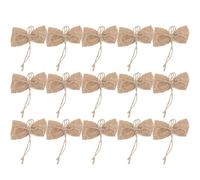 UTHCLO 15 Lazos Rústicos Estilo Rústico de Arpillera 15 Piezas Que Añade Ambiente Alegre en Pascua para Decoración de Bodas y Hogar