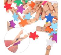 UTHCLO 150 Piezas Clips de Ropa de Madera Forma de Mini Pinzas Colgantes para Fotos y Manualidades Clips Pequeños para Secado y Decoración Casa