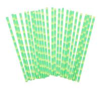UTHCLO 150 Piezas Pajitas de Papel Biodegradables Unidades Diseño Bambú Color Verde para Fiestas Cumpleaños Bodas Suministros para Bebidas