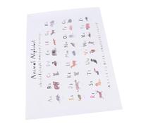 UTHCLO 1pieza Póster Educativo Infantil De Alfabeto Diseño De Dibujos Animados Para Decoración De Pared Habitaciones De Niño Niña Para Fomentar El Aprendizaje Temprano y Desarrollar