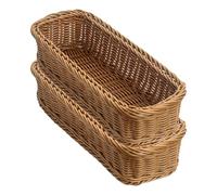 UTHCLO 2 Cestas de Ratán Sintético para Almacenamiento y Decoración, Organizador Multifunción para Hogar y Fiesta Estructura Simple y Detalles Delicados