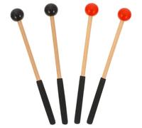 UTHCLO 2 pares Baquetas para Lengua con Mango Ergonómico Accesorios para Instrumentos de Percusión Prácticas y Duraderas Cabeza para Sonido Ligero y Fácil de Transportar