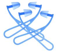 UTHCLO 2 pares Tapones de Silicona Impermeables para Natación con Diseño Ergonómico y Cuerda Colgante Protección Auditiva para Adultos y Azul