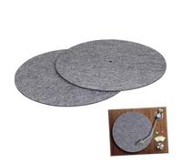 UTHCLO 2 Piezas Alfombrilla De Registro Alfombrilla De Tocadiscos para Discos De Vinilo Alfombra De Récord De Fieltro Tapete De Discos De Vinilo Gris Sintió