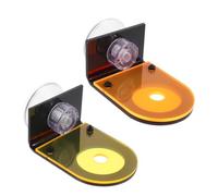 UTHCLO 2 Piezas Base para Coral de Acrílico Fluorescente Soporte para Fragmentos de Coral Resistente y Seguro para Acuarios de Naranja y Amarillo