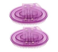 UTHCLO 2 Piezas Cepillo Masajeador Meridianos Silicona Masaje Corporal y Exfoliante Ducha Portátil Suave y Ergonómico para Relajación y Circulación Uso Corporal y Capilar