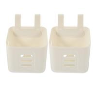 UTHCLO 2 piezas Cestas de Almacenaje Pared Plástico Resistente para Baño Cocina Organizador Colgante Multifuncional