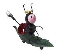 UTHCLO 2 Piezas Decoración de Hierro Moderna Adornos Artesanales de Mariquita y Hormiga Negros Accesorios de Moda para Bodas y Decoración del Hogar