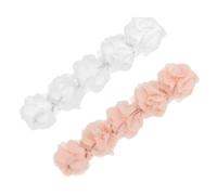 UTHCLO 2 piezas Diademas Elásticas para Niña Niña Cintas de Pelo con Cinco Flores y Accesorios Suaves y Cómodos para Recién Nacidas