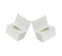 UTHCLO 2 piezas Dispensador de Toallitas Húmedas para Contenedor Recargable con Tapa Sellada Diseño Portátil y Ligero para Hogar y Viaje Fácil de Usar y Limpiar Color