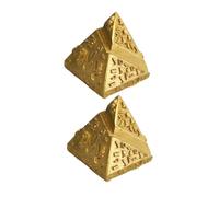 UTHCLO 2 Piezas Estatuilla de Pirámide Egipcia de Resina para Escritorio Modelo Compacto y Duradero Réplica Histórica del Antiguo Monumento para Decoración de Oficina y Hogar