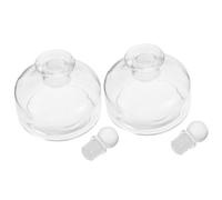 UTHCLO 2 Piezas Frascos de Vidrio Transparentes para Aromaterapia de Botellas Difusoras para Aceites Esenciales Diseño Elegante para Salas y Baños Duraderos y Prácticos para Purificar