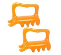 UTHCLO 2 Piezas Herramientas De Masaje De Masajes Masajeador De Espalda Portátil Rodillo De Punto Gatillo Bastón De Punto Naranja Resina