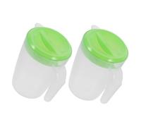 UTHCLO 2 Piezas Jarra de Plástico para Bebidas con Tapa Hermética Capacidad Dispensador para Nevera para Zumos Leche y Refrescos de Unidades