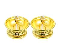 UTHCLO 2 Piezas Lámpara Aceite Tibetana de Ajustable Lámpara Mantequilla Vintage para Meditación y Altar Interior Decoración Tradicional