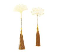 UTHCLO 2 Piezas Marcapáginas Metálico Hueco con Diseño Borlas Marcador Resistente y Decorativo para Libros para Biblioteca y Lectura Casa