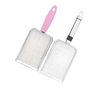 UTHCLO 2 Piezas Pala de Acero Inoxidable para Gatos de Unidades con Diseño de Malla para Tamizado Rápido Mango Ergonómico para Uso Cómodo y Reducción de Fatiga la Mano Herramienta